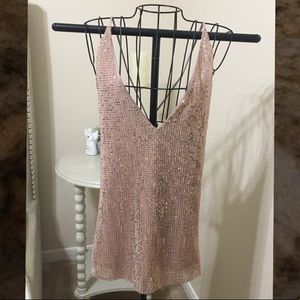 Express sequin top